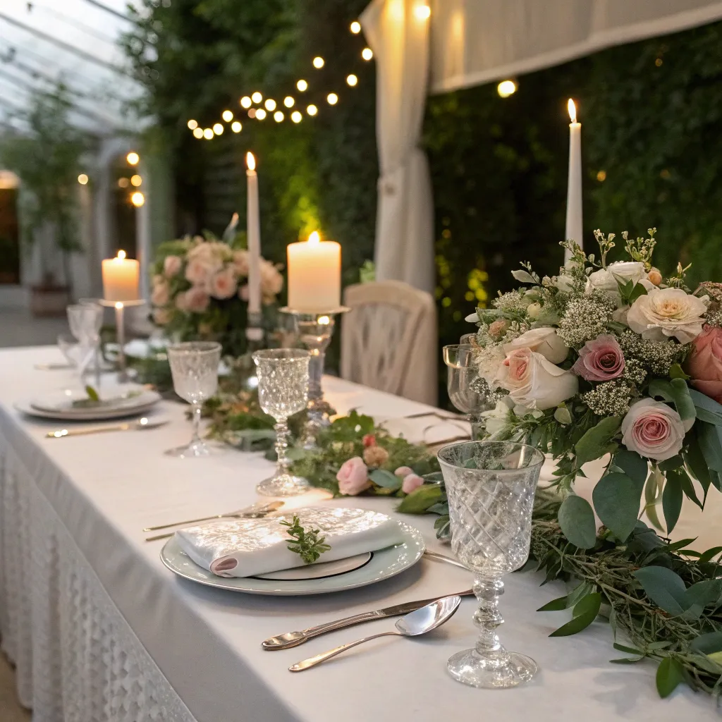 Elegant wedding decoration setup